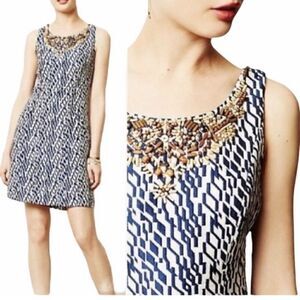 Moulinette Soeurs Mulberry Road embroidered beaded tunic dress